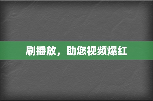 刷播放，助您视频爆红  第2张