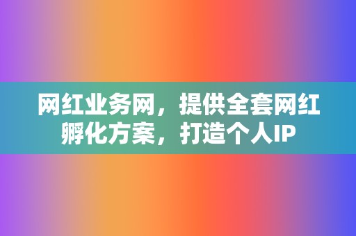 网红业务网，提供全套网红孵化方案，打造个人IP