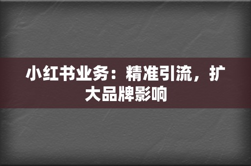 小红书业务：精准引流，扩大品牌影响  第2张