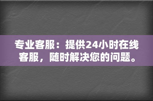 专业客服：提供24小时在线客服，随时解决您的问题。  第2张