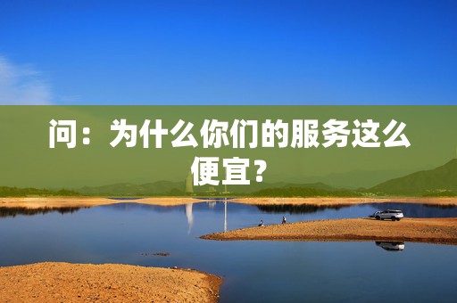 问：为什么你们的服务这么便宜？