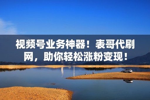 视频号业务神器！表哥代刷网，助你轻松涨粉变现！  第2张