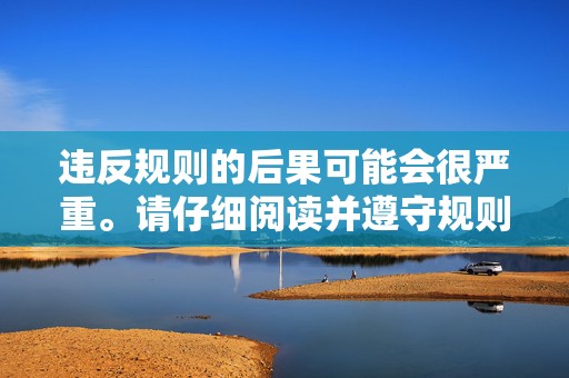 违反规则的后果可能会很严重。请仔细阅读并遵守规则以避免任何负面影响。  第2张