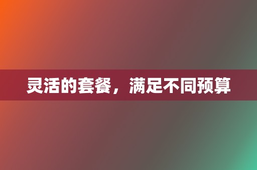 灵活的套餐，满足不同预算  第2张