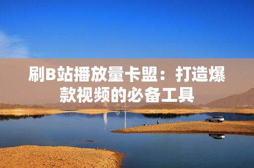 刷B站播放量卡盟：打造爆款视频的必备工具