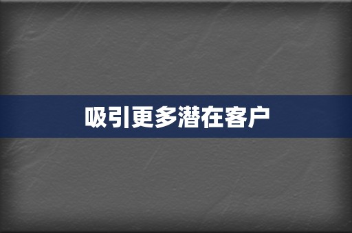 吸引更多潜在客户  第2张