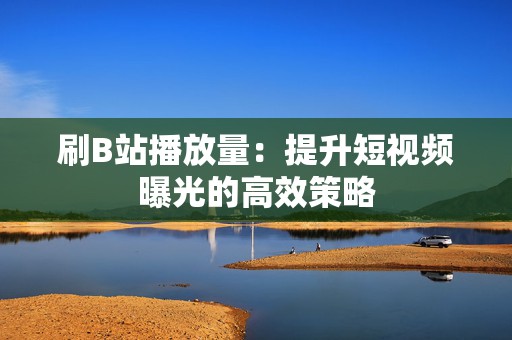 刷B站播放量：提升短视频曝光的高效策略